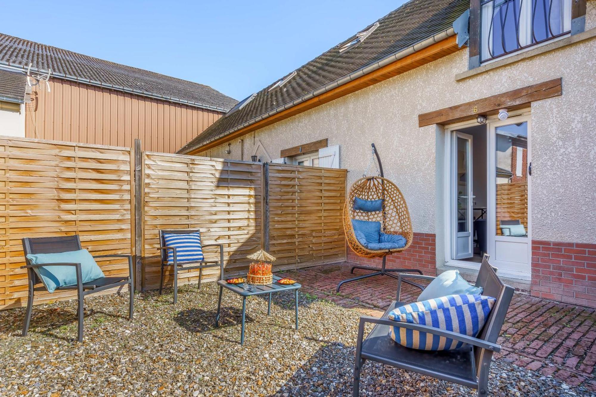 Maisonnette Bleu Horizon Avec Jardin - 2Min Gare - Serenito Homes Saint-Just-en-Chaussee Eksteriør billede